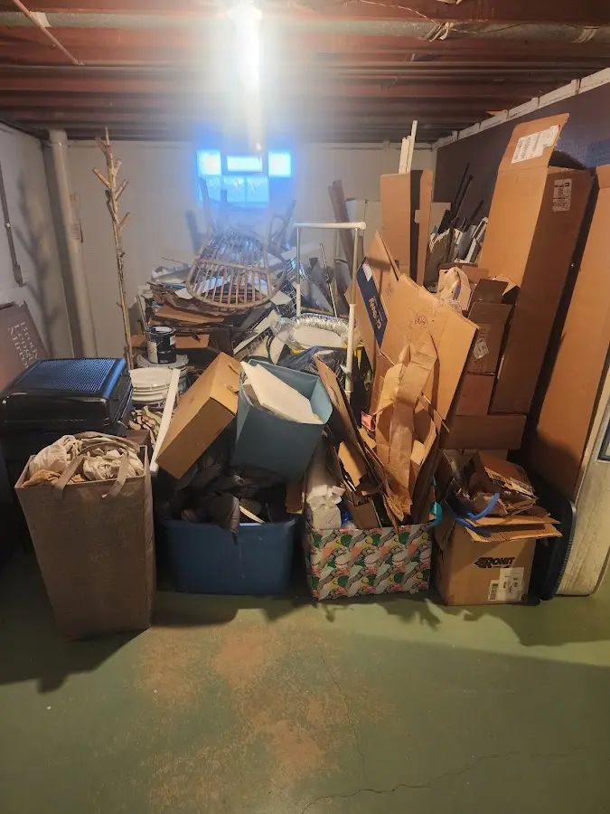 Roll-off dumpster container at job site for 2 Yard Dumpster Rental in Sonora